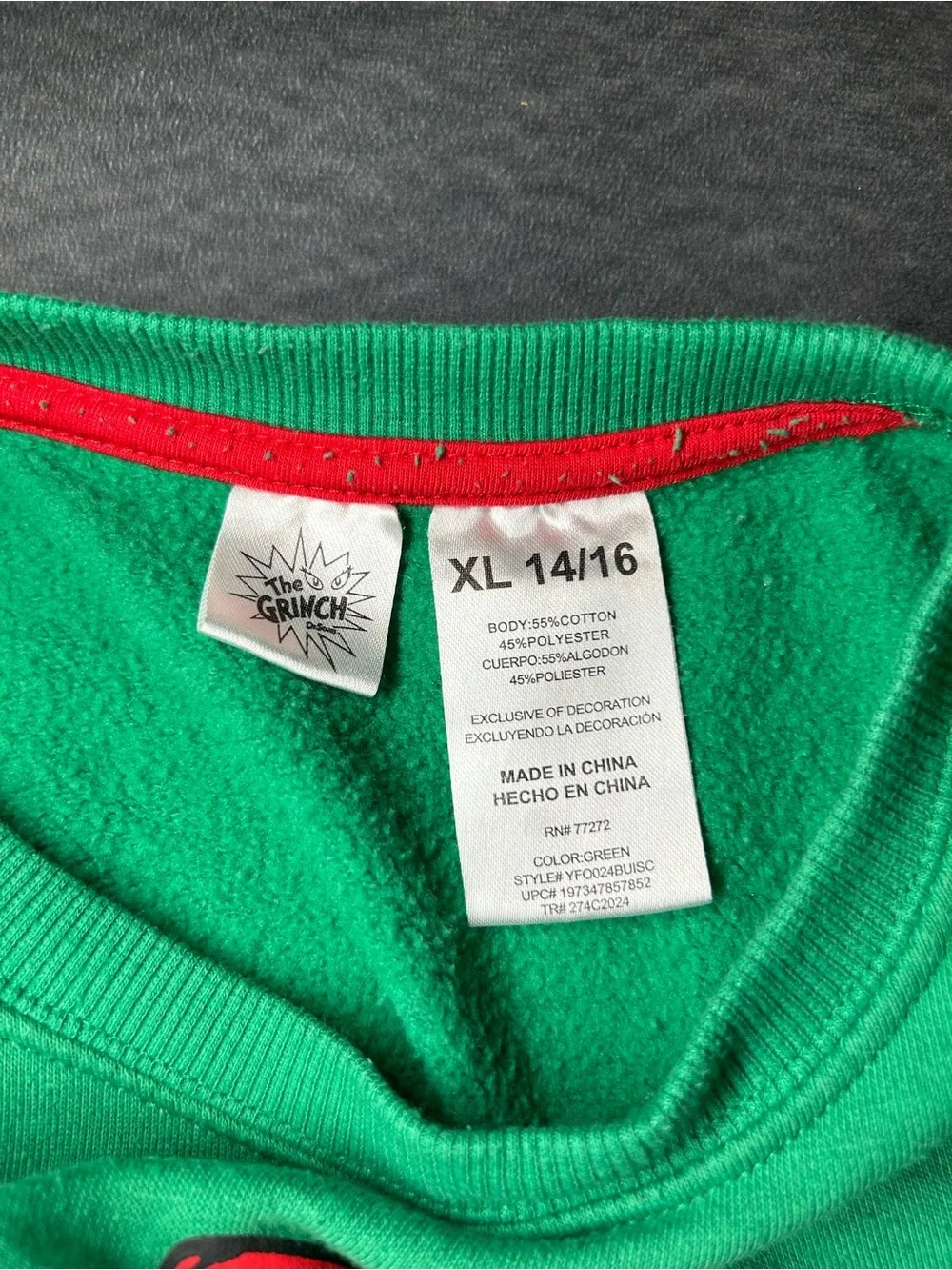 The Grinch Green Kids' Holiday Sweater